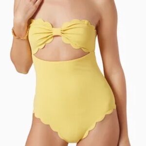 Marysia Yellow Scalloped One-Piece Swimsuit